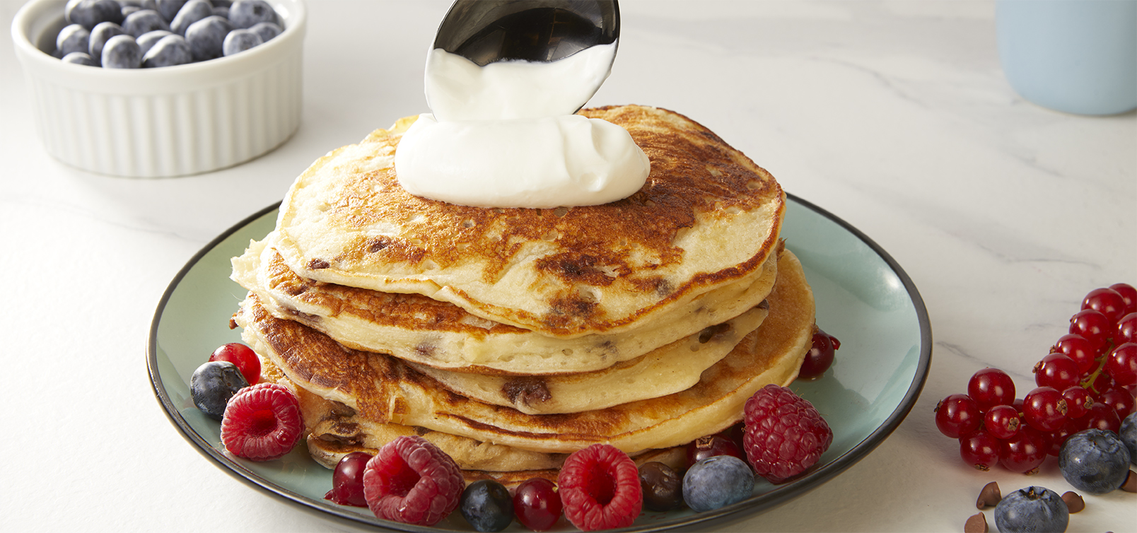 Berries & Chocolate Pancakes