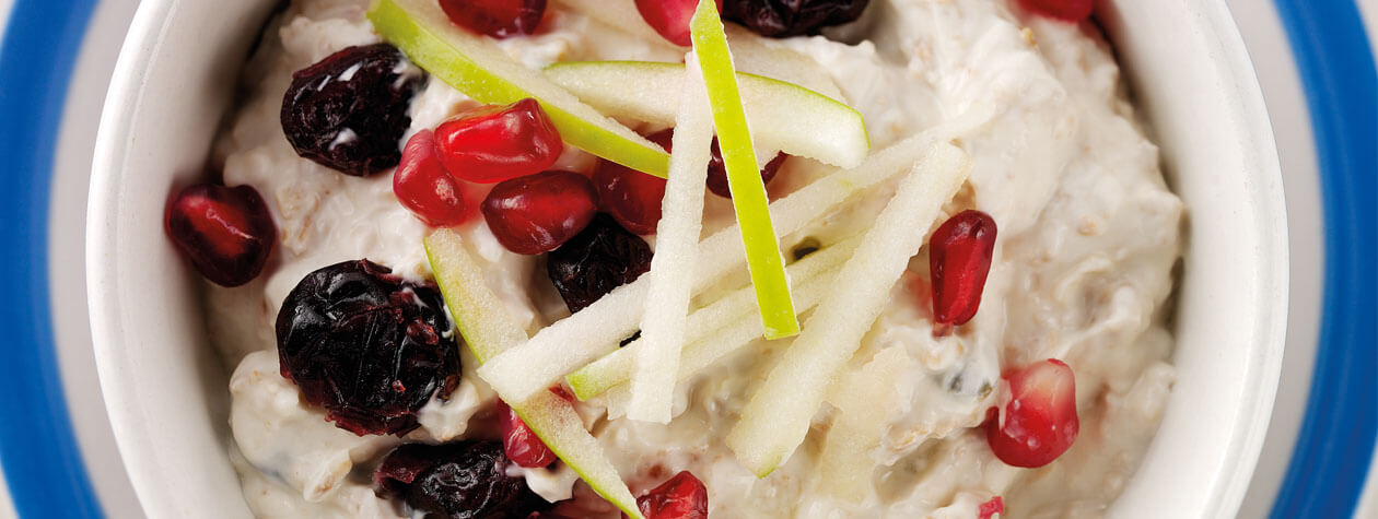 Apple, Cranberry & Pomegranate Bircher Muesli