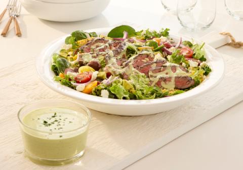 Summer Steak Salad with Tarragon Yoghurt Dressing