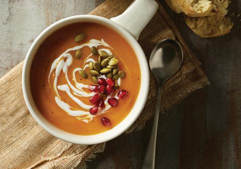 Butternut Soup with Yoghurt Drizzle