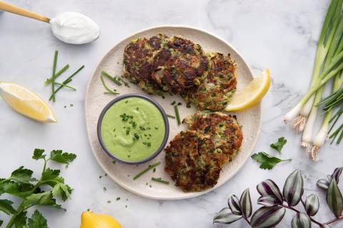 Courgette-Cheddar Fritters