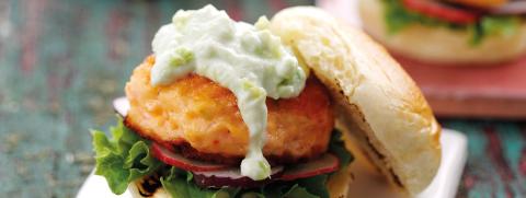 Zingy Salmon & Prawn Sliders with Wasabi Dip